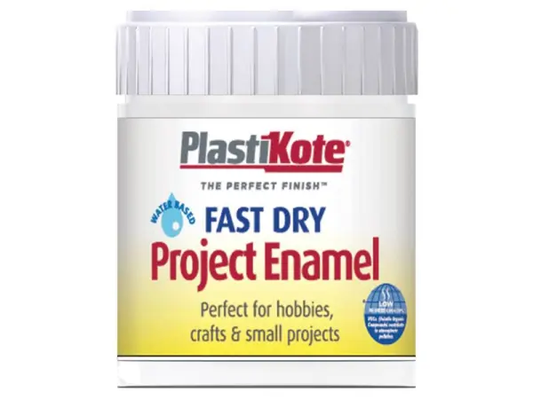PlastiKote Fast Dry Emaillefarbe B5 Mattweiß 59ml