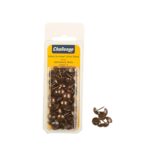 Challenge Antique Upholstery Nails, 10mm Head, Pack of 60