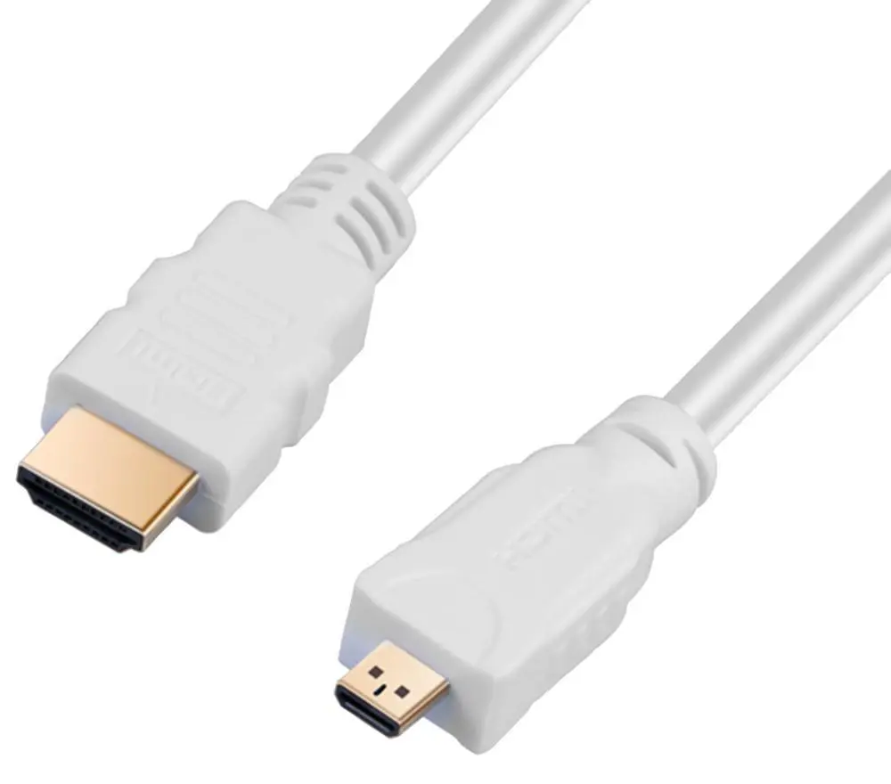 PRO SIGNAL - Kabel HDMI Laju Tinggi 4K UHD, Lelaki ke Mikro D Lelaki, 1m Putih