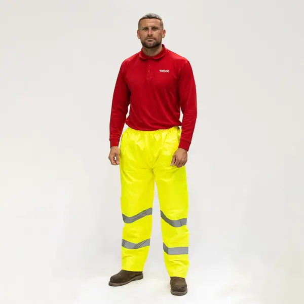 Timco Hi-Vis Elasticated Waist Trousers - Yellow, Medium