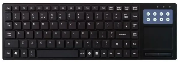 QWERTY Teclado Multimédia USB com Touchpad, Preto