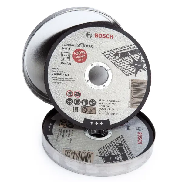 Bosch Standard for Inox Rapido Cutting Discs 125mm, Pack of 10