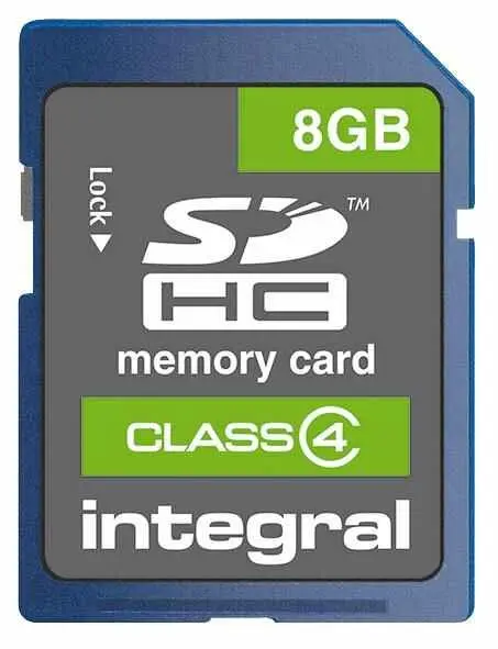 INTEGRAL 8GB Class 4 SDHC Memory Card