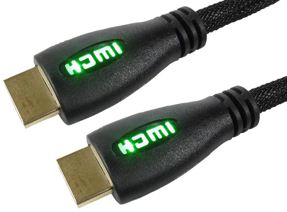 PRO SIGNAL Cable HDMI 2m Trenzado con Pantalla LED y Ethernet