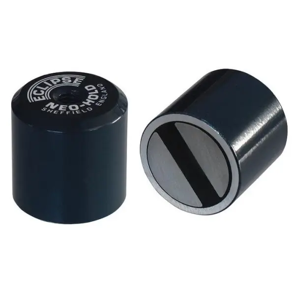 ECLIPSE MAGNETICS 25mm Bi-Pole Neodymium Pot Magnet, M6, Painted Blue
