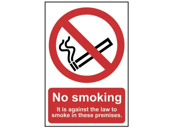 SCAN No Smoking Sign - PVC, 200x300mm, BS5499/ISO 7010