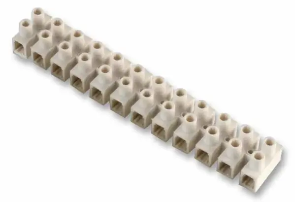 PRO POWER - 12-Wege Klemmenblock, 10A, Nylon, weiß (10er Pack)
