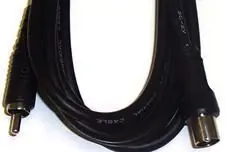 PRO SIGNAL 2m Phono (RCA) to Coaxial TV Lead, Black