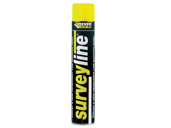 Everbuild Sika Survey Line Marker Spray - Fast Drying Yellow 700ml