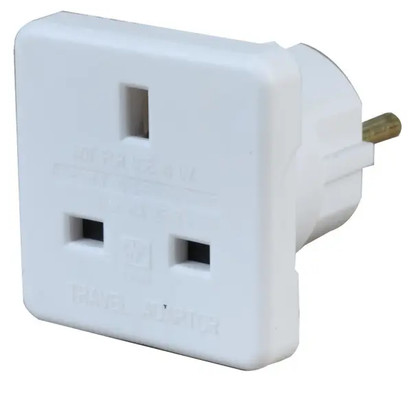 Pro Elec UK to Europe Travel Adaptor, Twin Pack