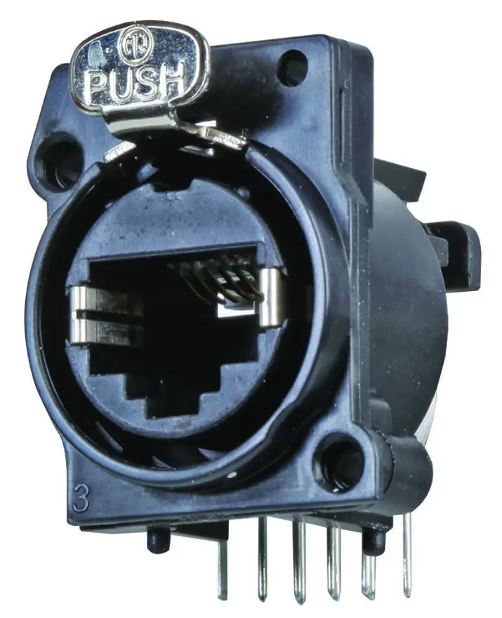 NEUTRIK RJ45 Cat5e Enchufe de Panel 8P8C, Plástico Negro