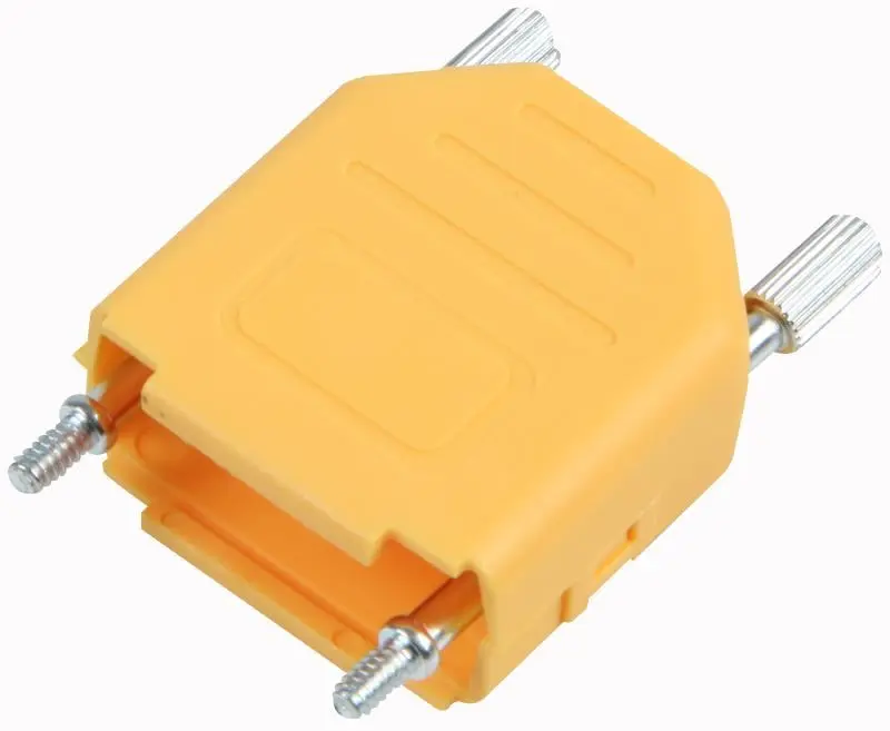 MH CONNECTORS Capot D-sub plastique, Entrée supérieure, Jaune, 9 broches