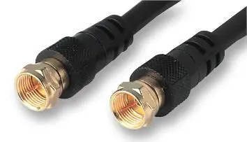 PRO SIGNAL Cabo Satélite F Plug para F Plug, RG59, 0,5m, Preto