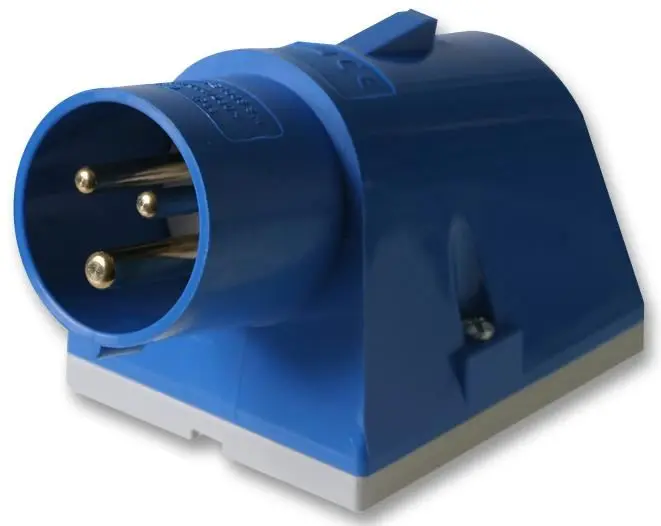 PRO POWER - Soket CEE Permukaan 16A, 240V, 2P+E, Biru, IP44