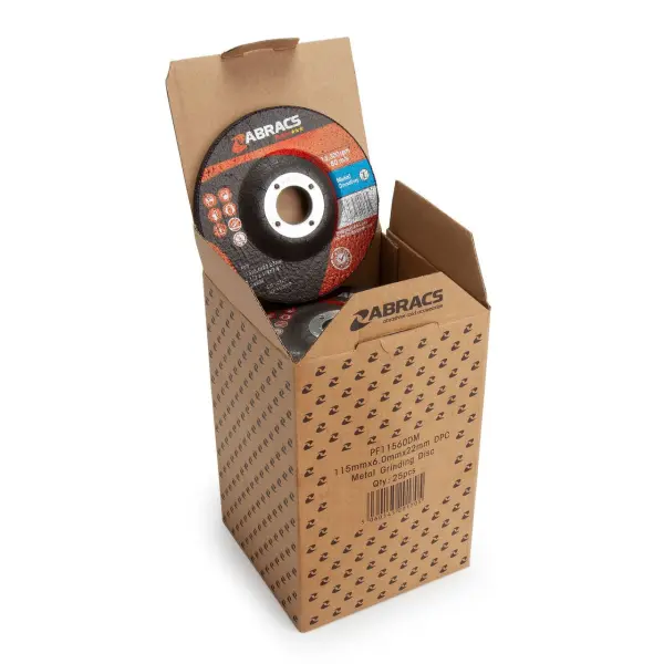 Abracs Proflex Dischi per Smerigliatura Metalli, 115mm x 6mm (Confezione da 25)
