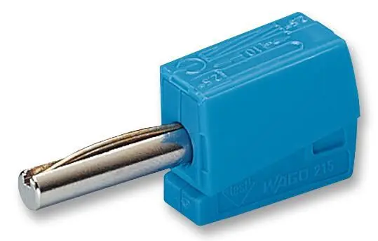 WAGO תקע בננה 4 מ”מ עם כלוב הידוק, כחול, 28-14AWG, 42V, 20A