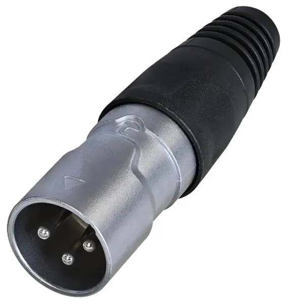 REAN 3 Pole XLR Plug IP65 Chrome