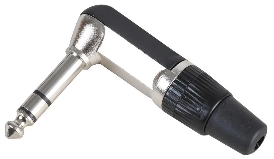 CLIFF 6.35mm 3극 우각 스테레오 잭 플러그, 니켈 도금