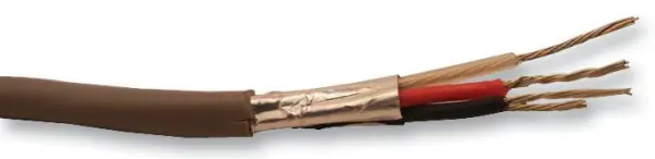 ALPHA WIRE כבל חסום 3 ליבות 22 AWG, 30.5 מטר, אפור