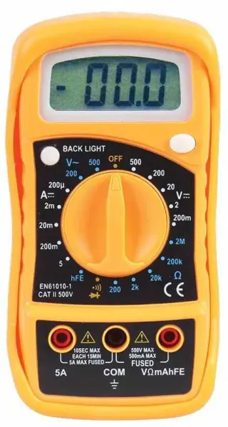 Duratool 500V AC/DC Manual Ranging Digital Multimeter