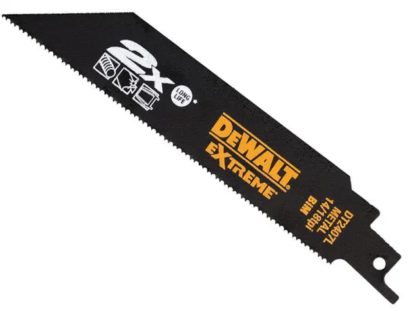 Lames de scie alternative DEWALT 2X Life pour métal, 152 mm, 14/18 TPI, paquet 