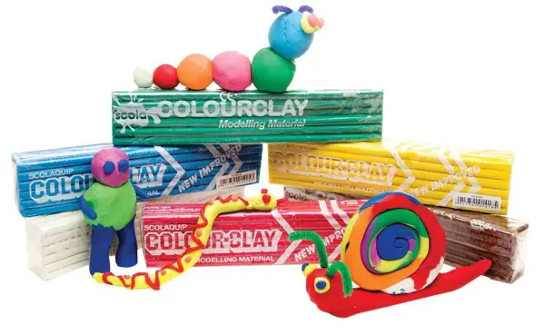 Scolaquip Colour Clay Children's Non-Drying Modelling Clay 3kg Box - 6 Colours