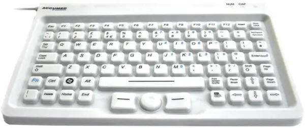 ACCURATUS AccuMed Tastiera Mini Medicale con Mouse Integrato, Bianca, IP67