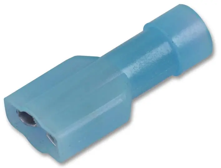 PRO POWER Nylon Disconnector Crimp Terminal, Blue, 16A, Female, 100 Pack