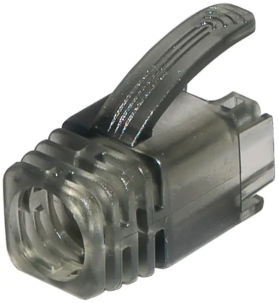 TUK LTD Cat6a RJ45 Boots, 8.5mm, Black Tinted, Pack of 100