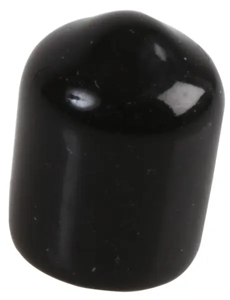 COAX CONNECTORS Black PVC Dust Caps for SMA Plugs, 8.2x10mm
