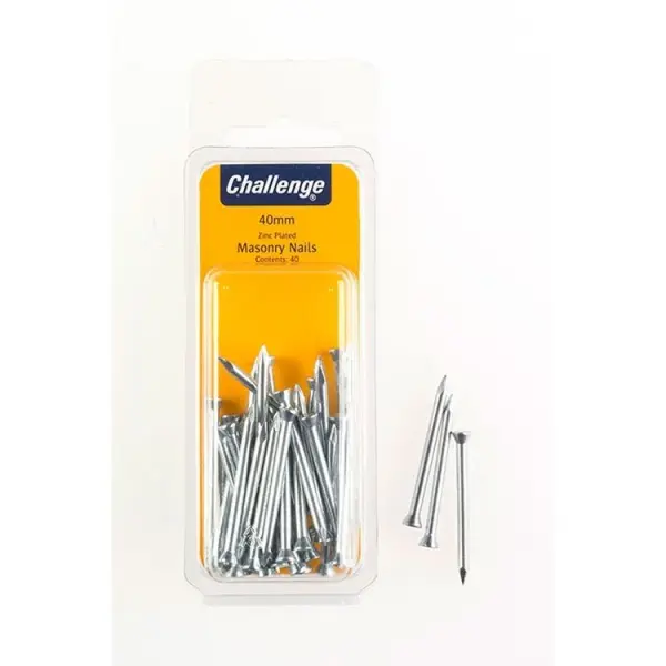 Challenge Zinc Plated Masonry Nails 40mm 35 Pack