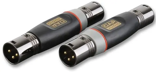 XCALIBER - Adaptateur XLR Mâle 3 Broches à Connecteurs Dorés
