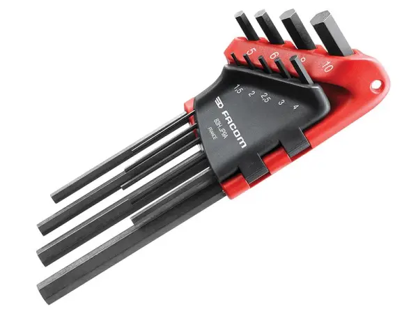 Facom Σετ Εξαγωνικών Κλειδιών Μετρικό, 9 τεμάχια, Μακριά λαβή, 1,5-10mm