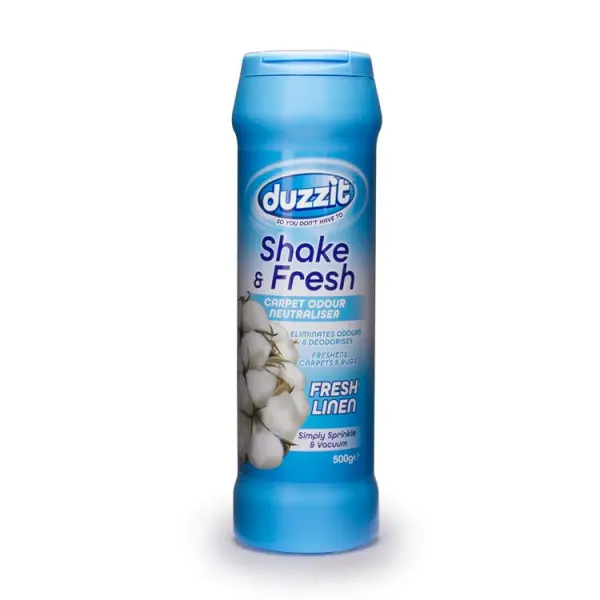 Duzzit Shake & Fresh Carpet Odour Neutraliser Fresh Linen 500g