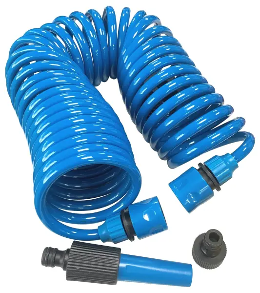 Rolson 10m Spiral Garden Hose Set with Accessories