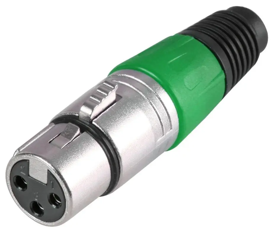 PRO SIGNAL 3-Pole XLR Socket, Green