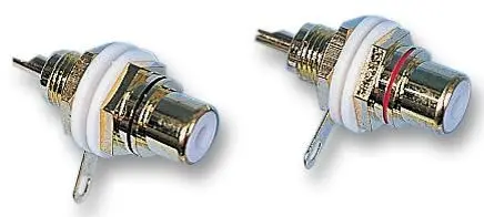 Electrovision Gold Phono Sockets Panel, 2 Pack