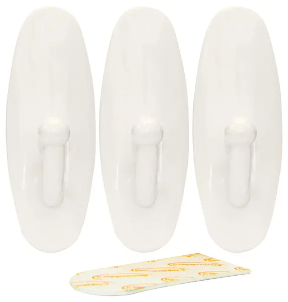 ROLSON TOOLS Self Adhesive Plastic Hooks - 55mm x 25mm