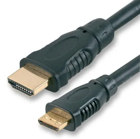 PRO SIGNAL HDMI Mini Male to HDMI Male Lead, 5m, Black