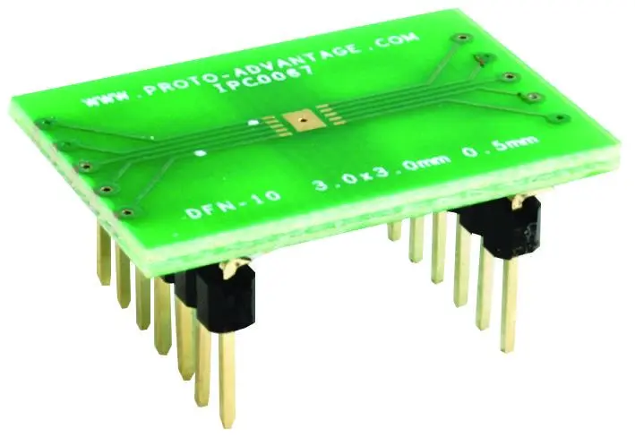 PROTO ADVANTAGE - Tiontadóir DFN-10 go DIP-14 PCB