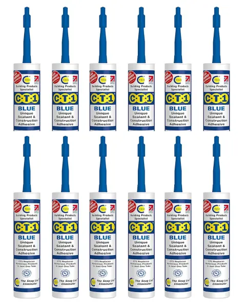 CT1 Blue Sealant Pemasangan untuk Semua Jenis Bahan, Pek 12