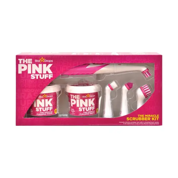 The Pink Stuff Miracle Scrubber Kit with 2 x 500g Paste