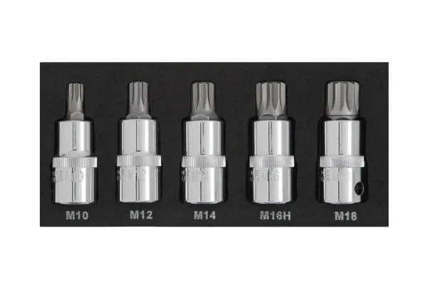 Blue Spot Tools 5-delige 1/2'' Spline Bit Set (M10-M18)