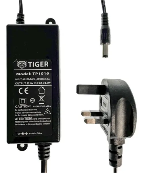 Fonte de Alimentação TIGER 12V 2A, 24W, Nível VI, Plug 2.1mm