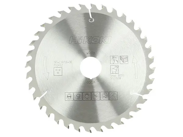 HiKOKI Circular Saw Blade 185mm, 36 Teeth, 30mm Bore
