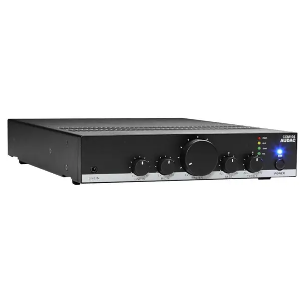 AUDAC COM104 40W Public Address Amplifier 70V/100V/4 Ohm