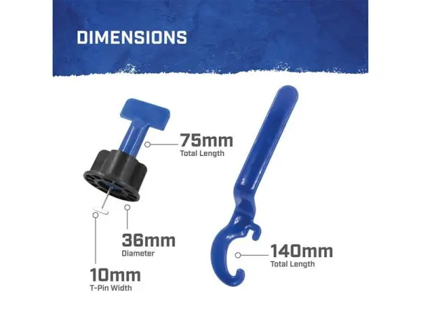 Faithfull Tile Levelling System Kit, 100 Pieces