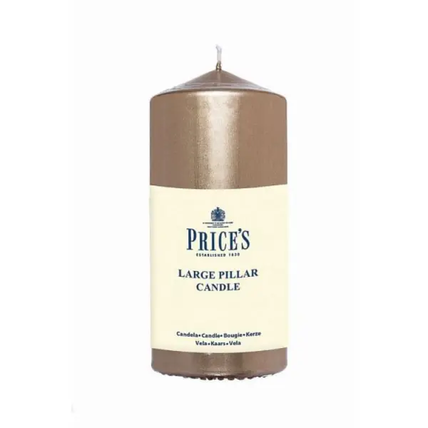 Price's Gold Pillar Candle, 6 Inch