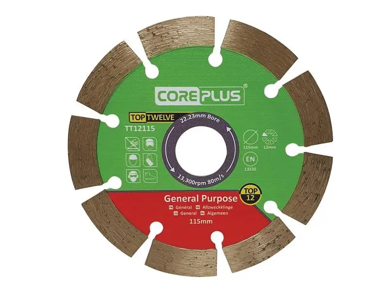 CorePlus トップトゥエルブ 汎用ダイヤモンドブレード 115mm