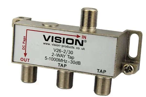 VISION 2-Way 30dB MATV 탭, 다이캐스트 하우징, F타입